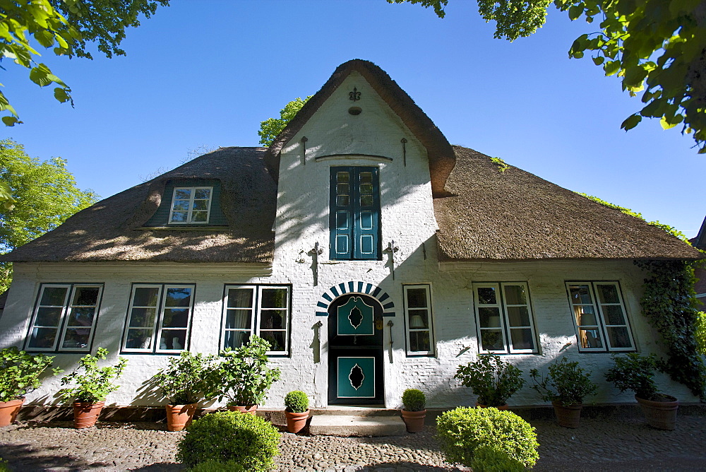 Thatched House, Niblum, Foehr Island, North Frisian Islands, Schleswig-Holstein, Germany