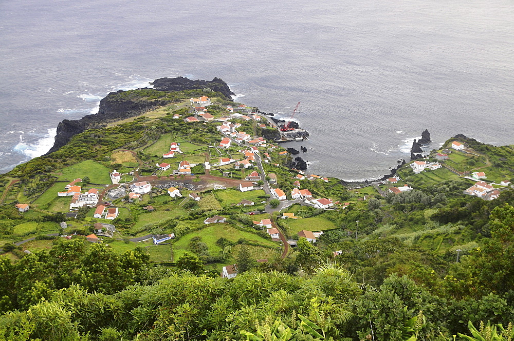 Coastal Landscape, Faja do Ouvidor, North coast, Sao Jorge Island, Azores, Portugal