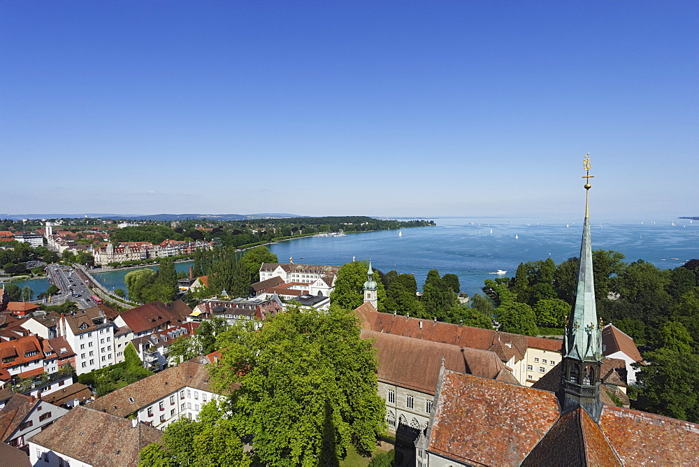 View from St. Stephen's Church over Konstanz, Baden-Wurttemberg, Germany