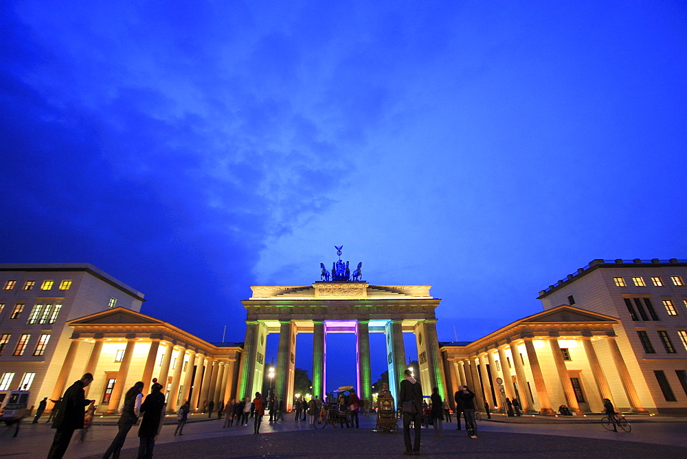 Brandenburg Gate at night, Berlin, Germany