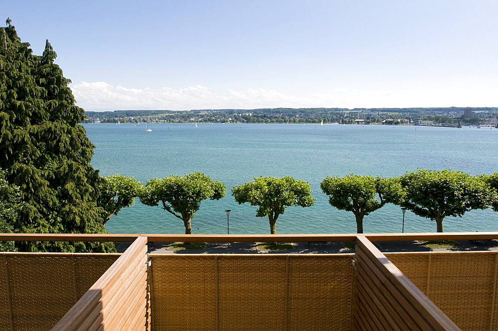 View from Hotel Riva at lake Constance, Constance, Lake Constance, Baden-Wurttemberg, Germany