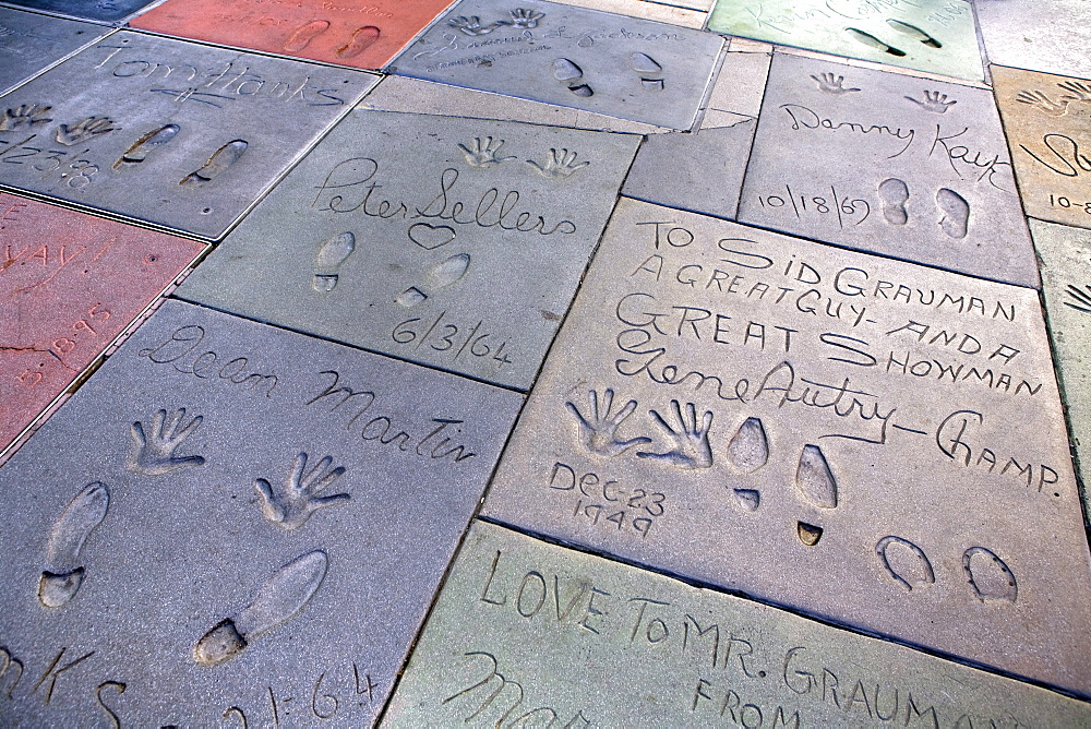 Movie Stars Handprints and Footprints, Graumans Chinese Theater, Hollywood, Los Angeles, California, USA