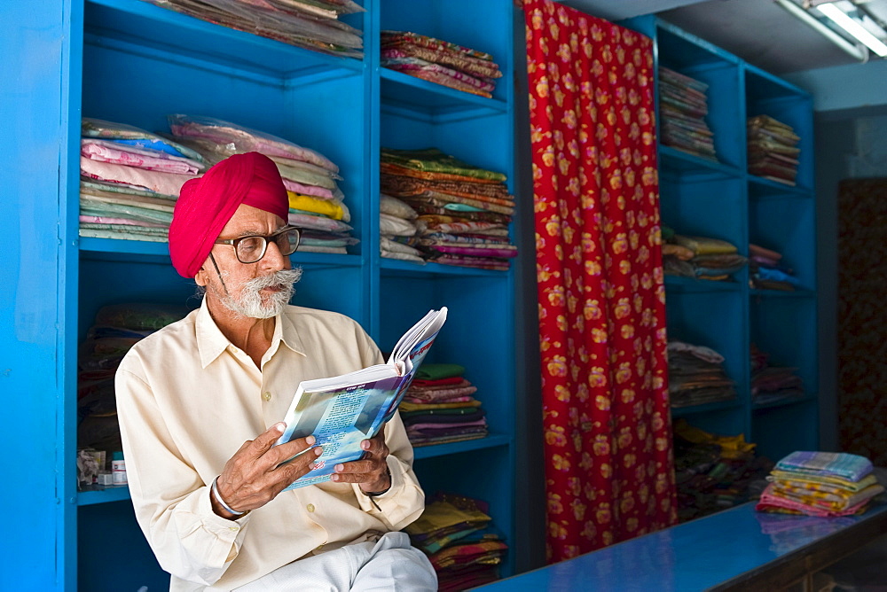 fabric merchant, sikh, Port Blair, Andaman Islands, India