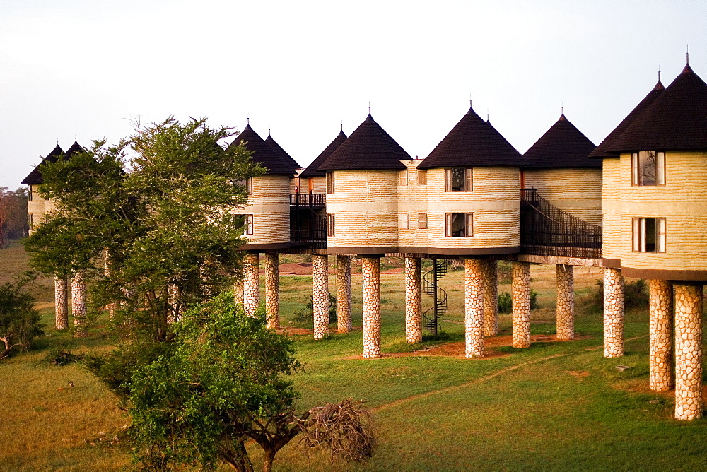 Sarova Salt Lick Lodge in the evening, Taita Hills Game Reserve, Coast, Kenya