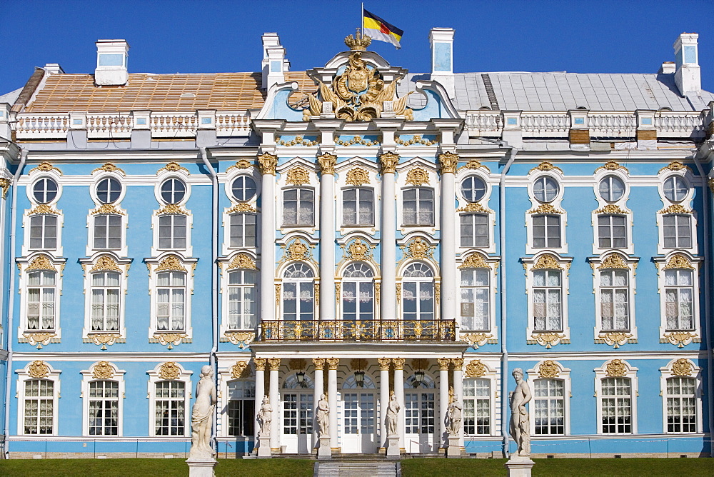 Catherine Palace in Tsarskoye Selo, 25 km south-east of St. Petersburg, Russia