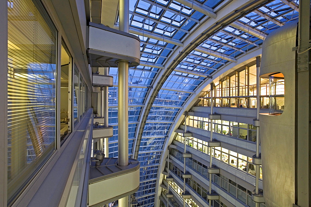 atrium, Ludwig Erhard Haus, a chamber of commerce, Berlin, Germany