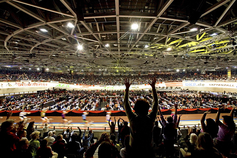 Interior view of the Velodrome during the six day race, Berlin, Germany, Europe