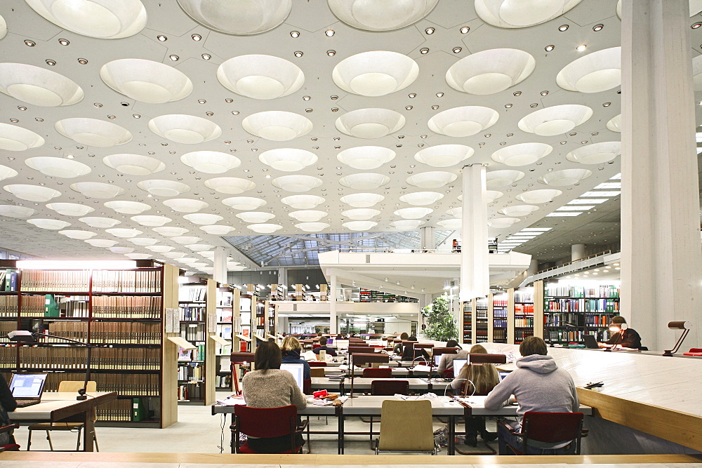 Interior view of the Berlin State Library, Berlin, Germany, Europe