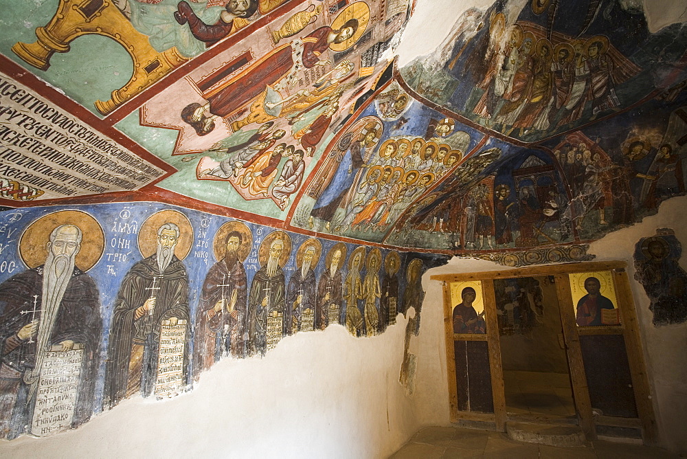 Fresco in Neofytos monastary, UNESCO World Heritage Site, near Paphos, South Cyprus, Cyprus