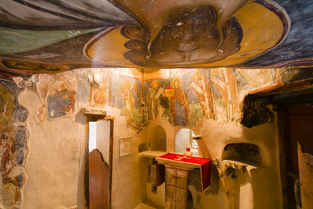 Fresco in Neofytos monastary, UNESCO World Heritage Site, near Paphos, South Cyprus, Cyprus