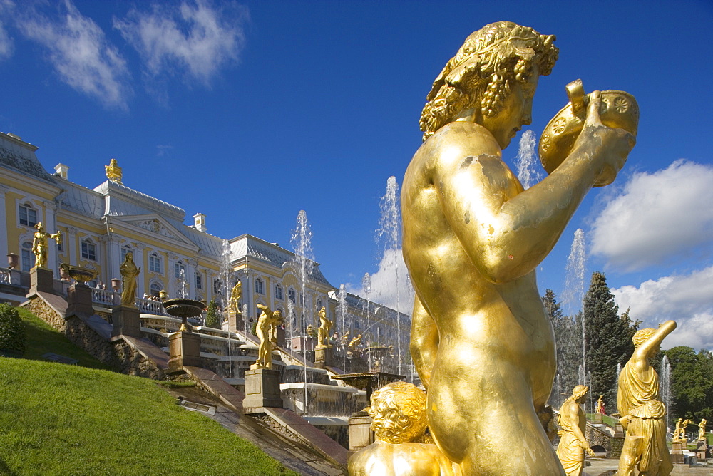 Grand Cascade in Peterhof Palace, St. Petersburg, Russia