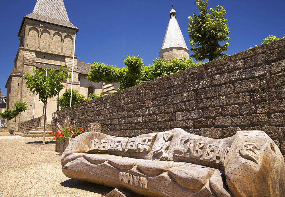 Saint BarthâˆšÃ‰Â¬Â©lemy Church, BâˆšÃ‰Â¬Â©nâˆšÃ‰Â¬Â©vent l'Abbaye, The Way of St. James, Chemins de Saint-Jacques, Via Lemovicensis, Dept. Creuse, RâˆšÃ‰Â¬Â©gion Limousin, France, Europe