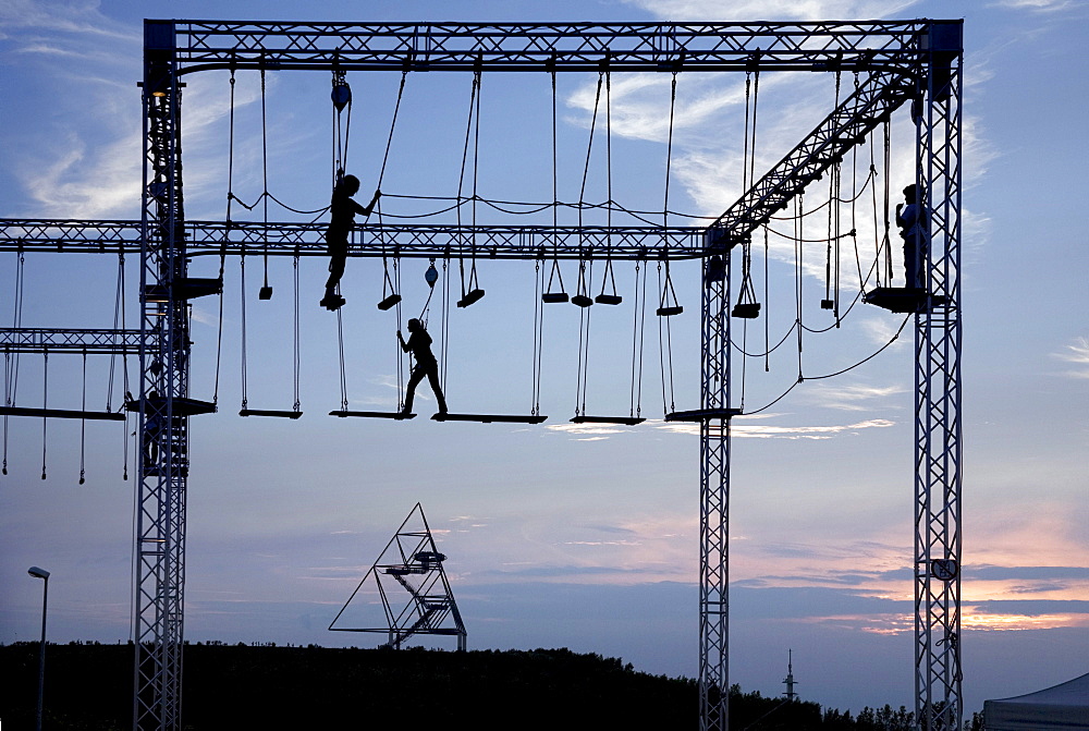 Climbing frame at Alpincenter Bottrop, Ruhr district, North-Rhine Westphalia, Germany