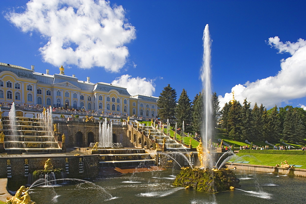 Grand Cascade in Peterhof Palace, St. Petersburg, Russia