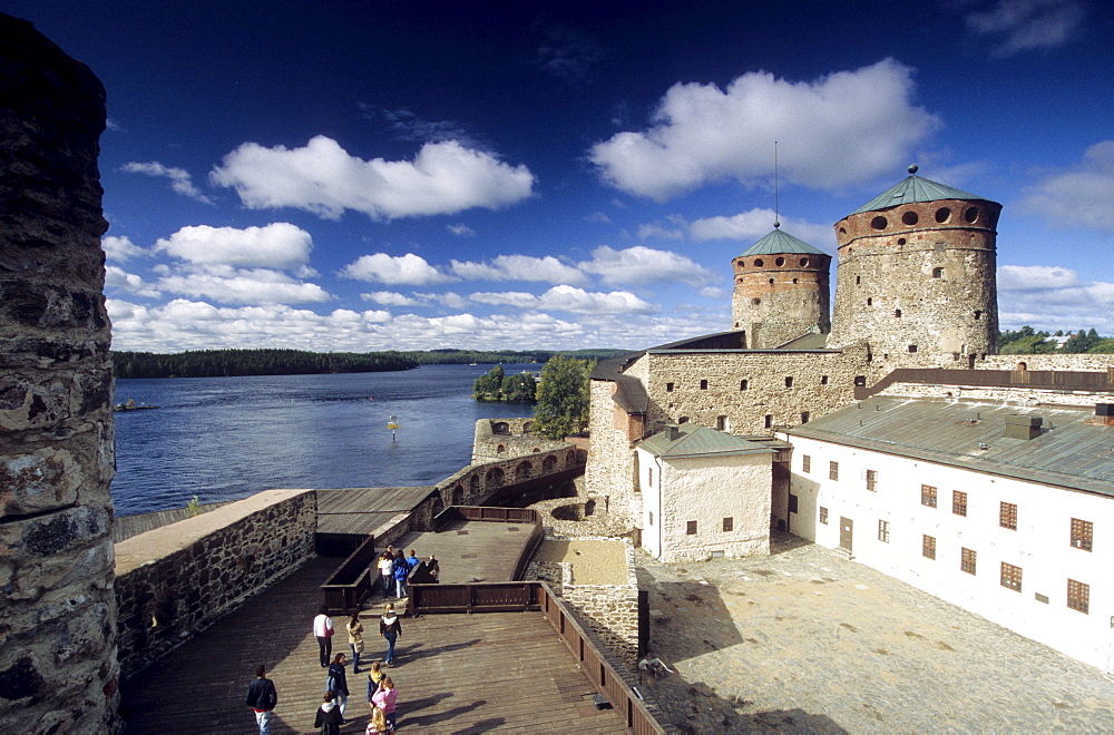 The Olavinlinna castle at Savonlinna lake, Karelia, Finland, Europe