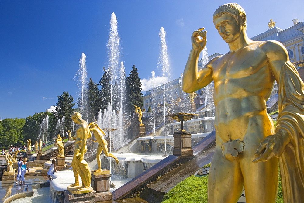 Grand Cascade in Peterhof Palace, St. Petersburg, Russia