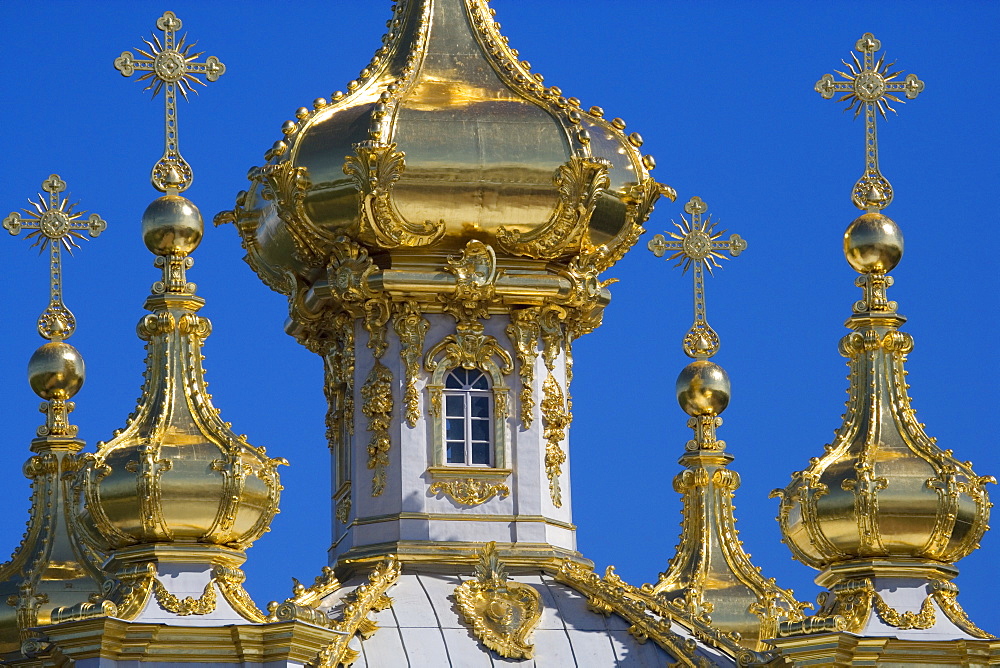 East chapel in the park of Peterhof Palace, St. Petersburg, Russia