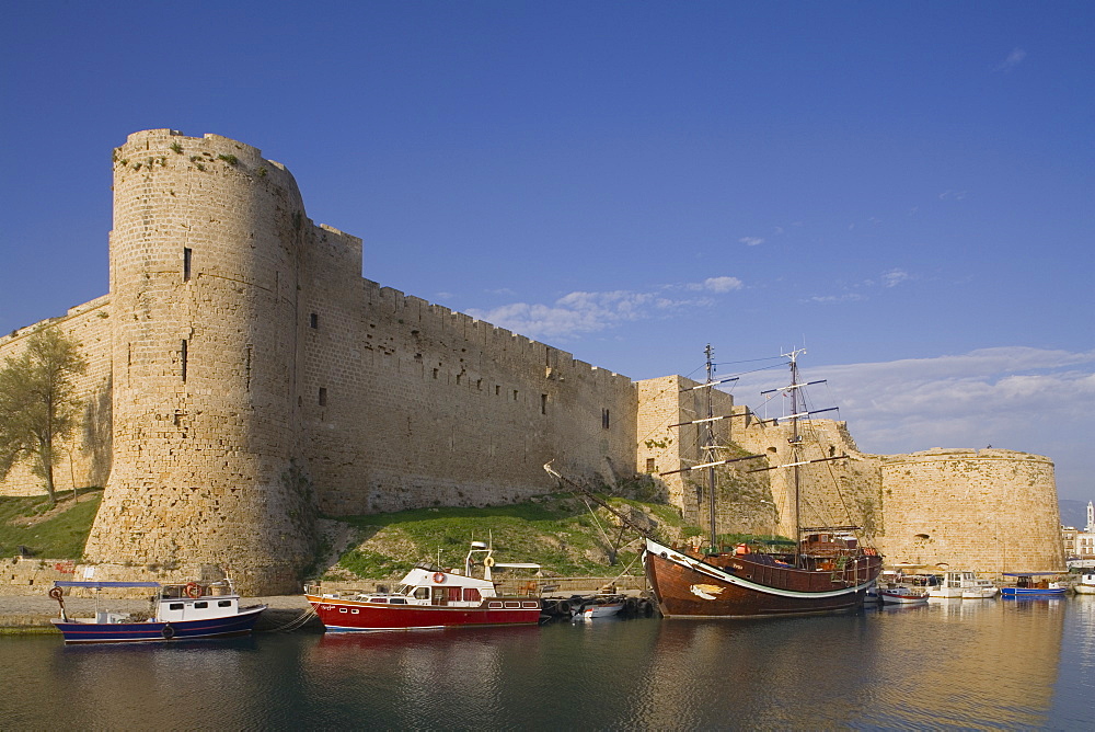 Kyrenia harbour and Kyrenia castle, Kyrenia, Girne, North Cyprus, Cyprus