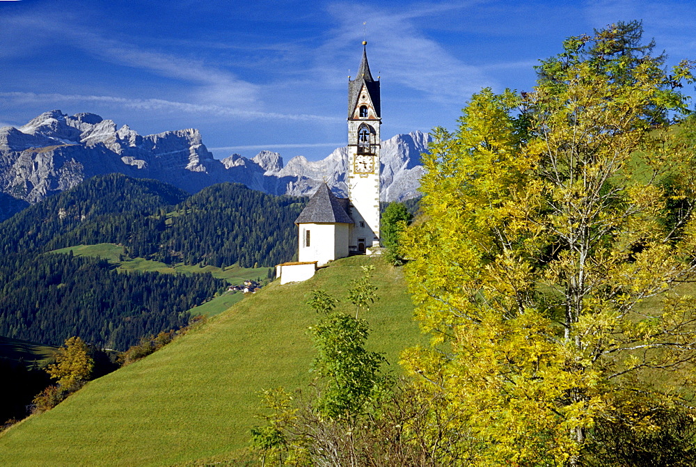 Santa Barbara, near Wengen/La Val, Val Badia, Dolomite Alps, South Tyrol, Italy