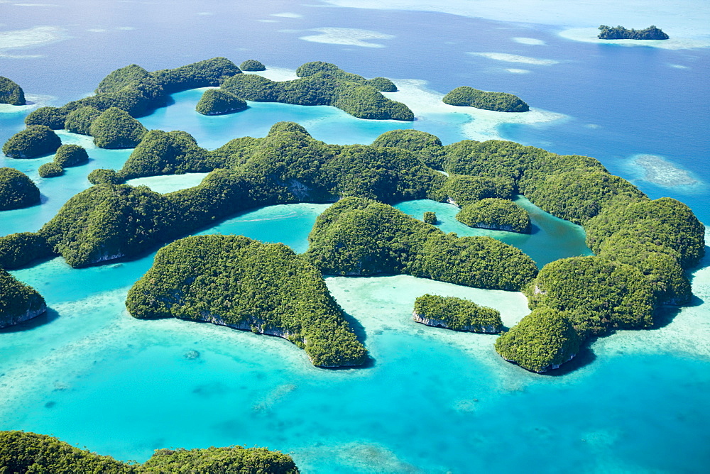 Aerieal View of Seventy Islands, Micronesia, Palau