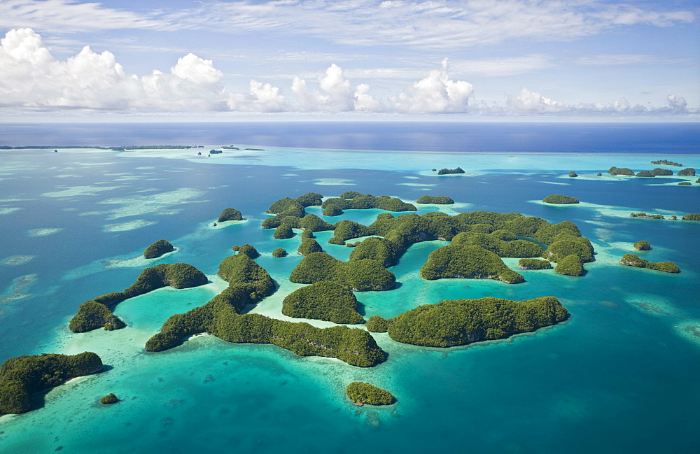 Aerieal View of Seventy Islands, Micronesia, Palau