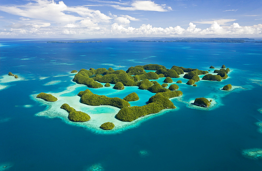 Aerieal View of Seventy Islands, Micronesia, Palau