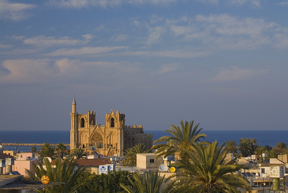 The Lala Mustafa Pasa Camii Mosque, originally known as the Saint Nicolas Cathedral and later as the Ayasofya, Saint Sophia, Mosque of Magusa, Famagusta, Gazimagusa, North Cyprus, Cyprus