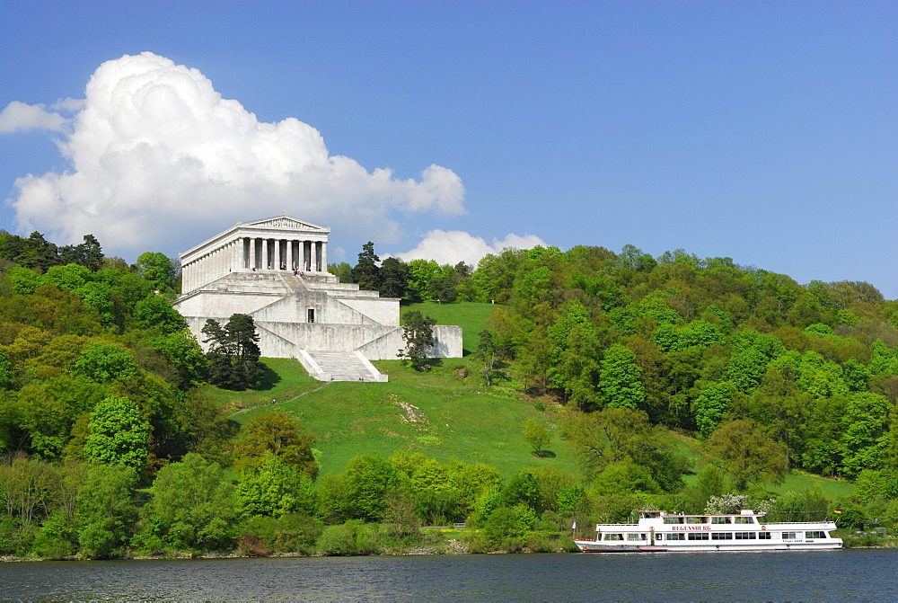 Walhalla temple, Donaustauf, Upper Palatinate, Bavaria, Germany