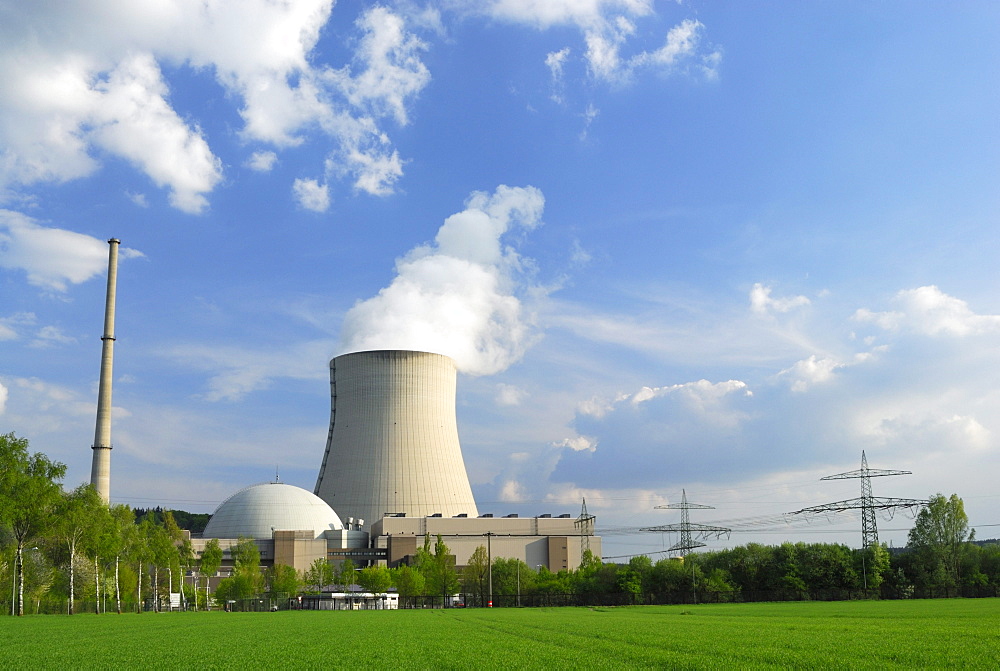 Isar II Nuclear Power Plant, Niederaichbach near Landshut, Lower Bavaria, Germany