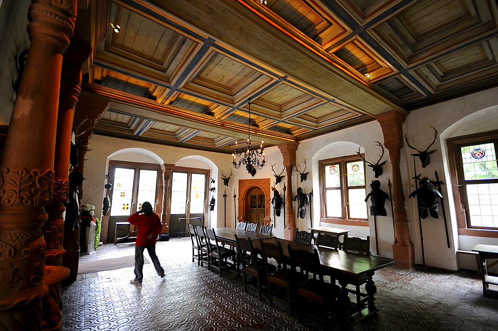 Inside the Mespelbrunn Castle, Spessart, Lower Franconia, Bavaria, Germany