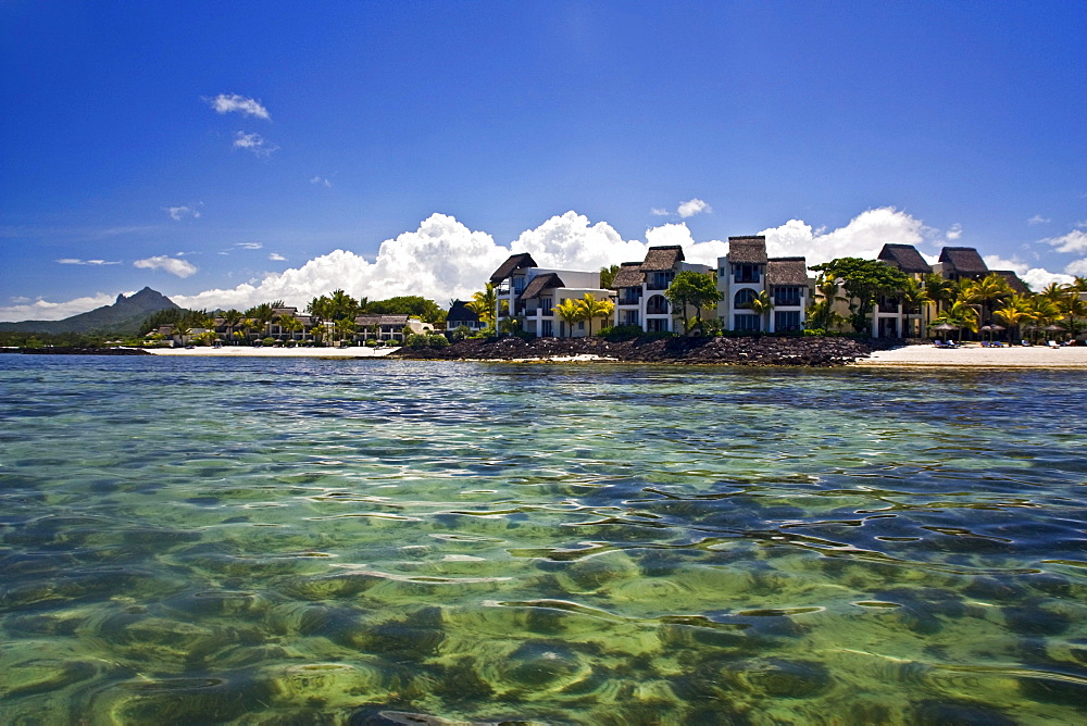 Villas waterfront of five star Hotel Le Touessrok in Trou d Eau Douce, Mauritius, Africa