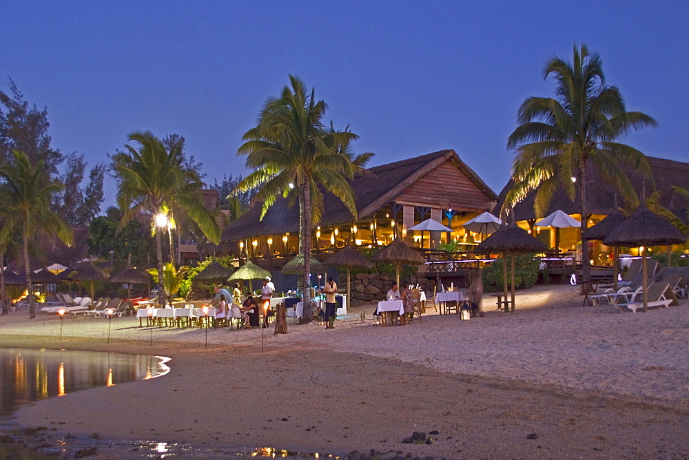 Barbecue at beach of Veranda Hotel Resort and Spa at Trou aux Biches, Mauritius, Africa