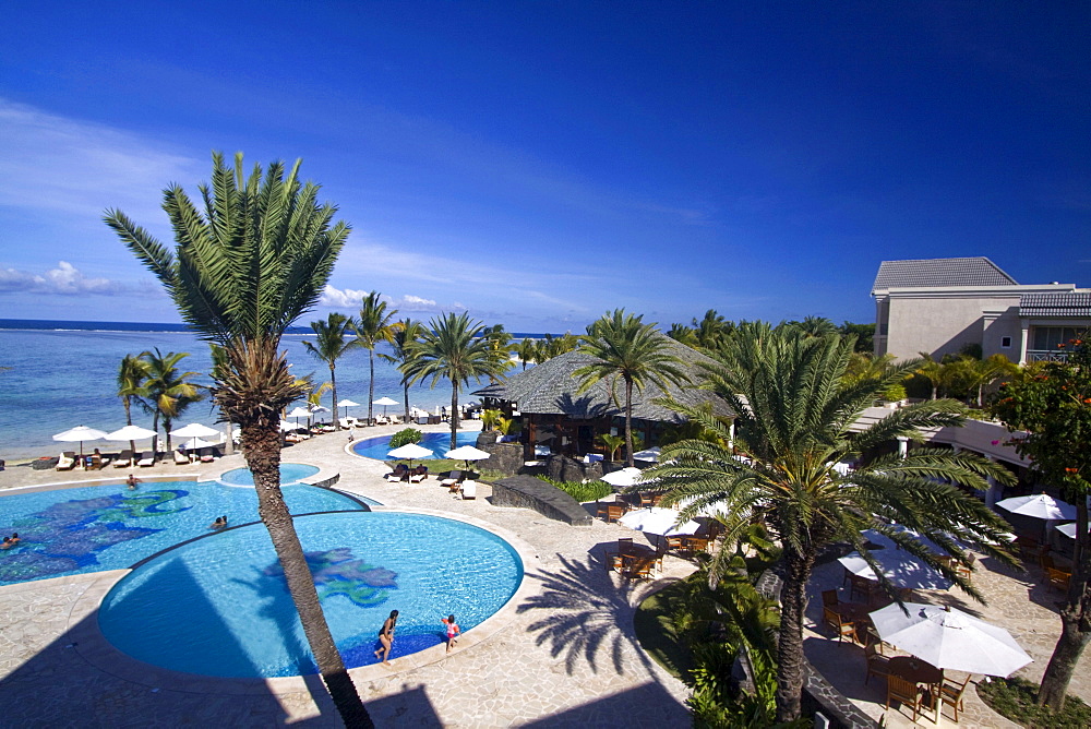 Pool of Hotel The Residence, Belle Mare plage, Mauritius, Africa