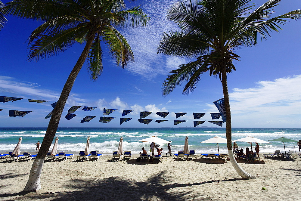 View over Playa El Aqua, Isla Margarita, Nueva Esparta, Venezuela