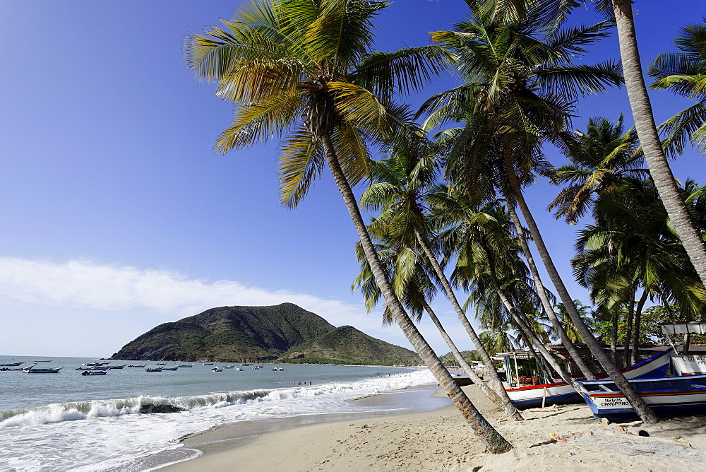 Fishing boats at Playa Galera, Juangriego, Isla Margarita, Nueva Esparta, Venezuela