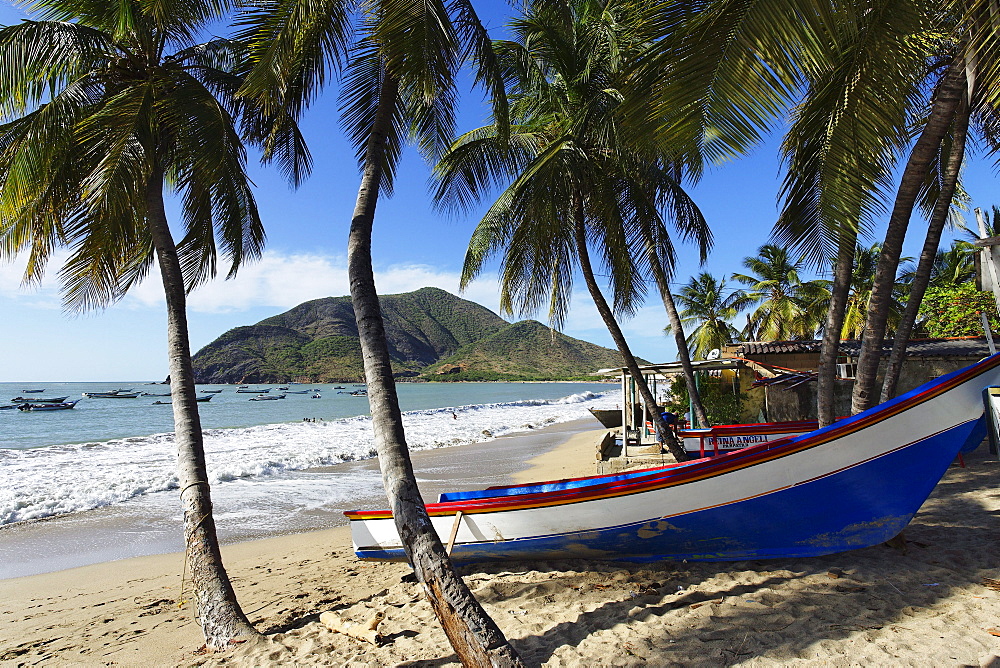 Fishing boats at Playa Galera, Juangriego, Isla Margarita, Nueva Esparta, Venezuela