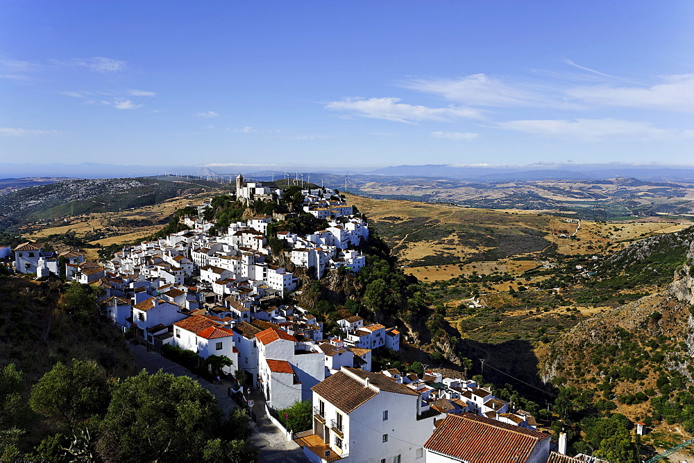 Aerial shot of Casares, Andalusia, Spain