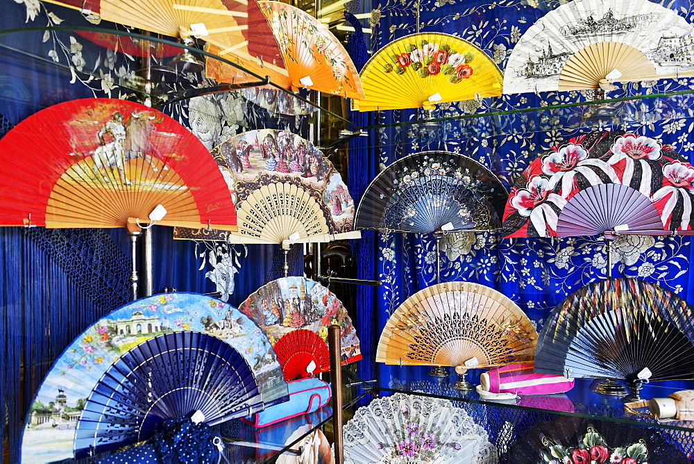 Fans, Casa de Diego, Puerta del Sol, Madrid, Spain