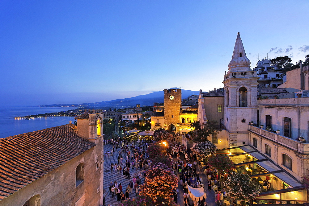 San Salvatore procession, Piazza IX Aprile, Taormina, Sicily, Italy