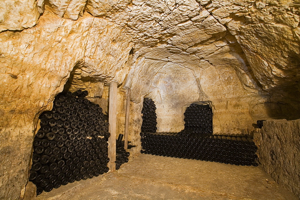 A wine cellar in an old cave, Sterna Winery, Kathikas, Laona, South Cyprus, Cyprus