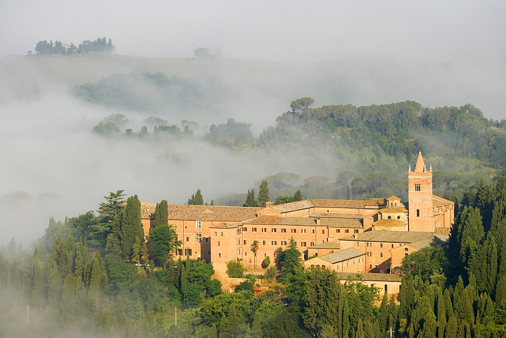 Benedictine monastery Monte Olivieto Maggiore, Tuscany, Italy