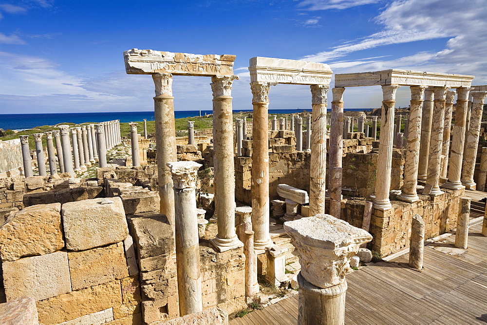 Ruins of the Theatre of Leptis Magna Archaeological Site, Libya, Africa