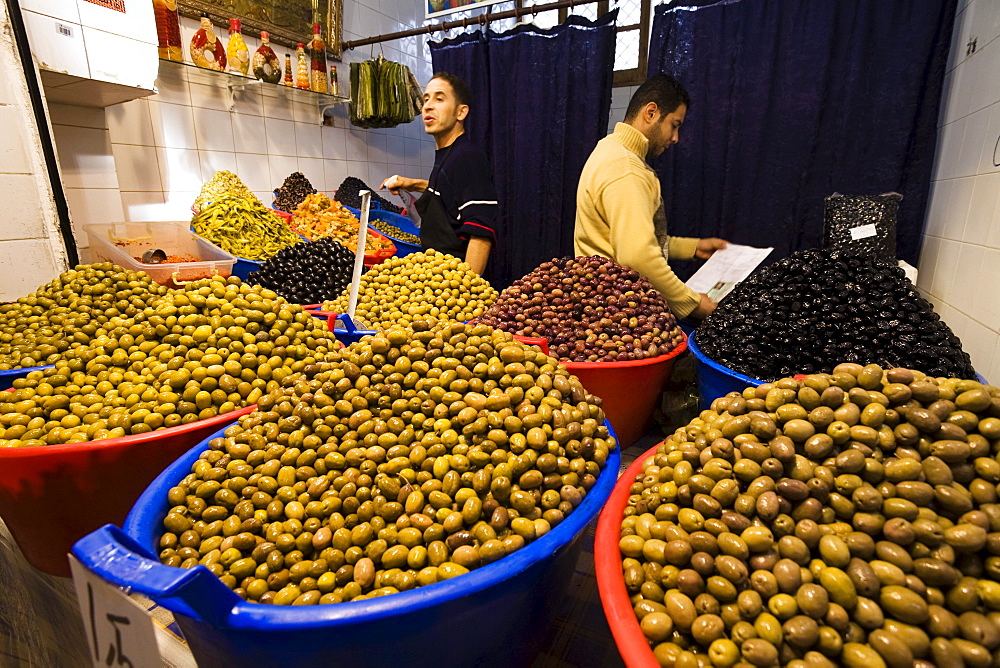 Olives on the Vegetable Bazar in Tripoli, Libya, Africa