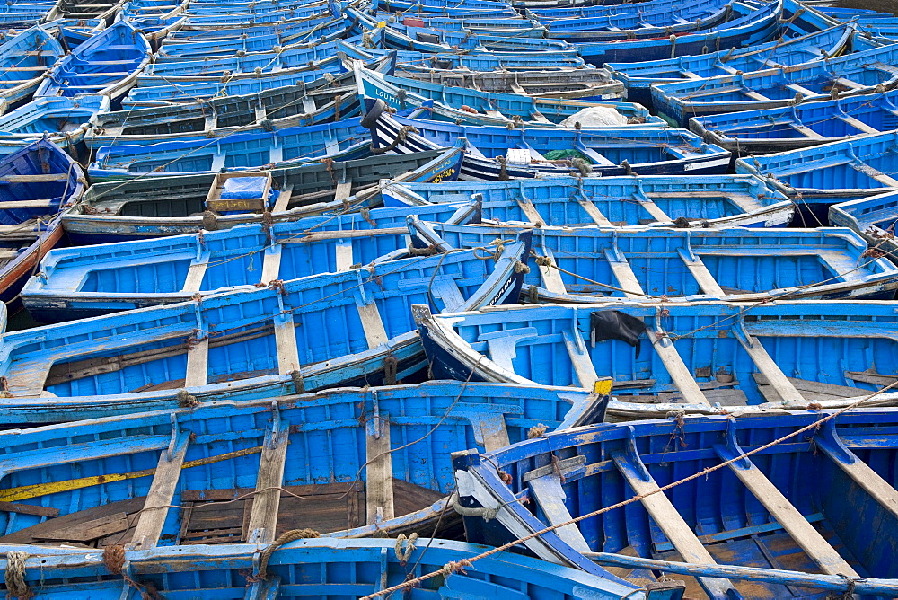 Fishing boats in the harbour of Essaouira, Morocco