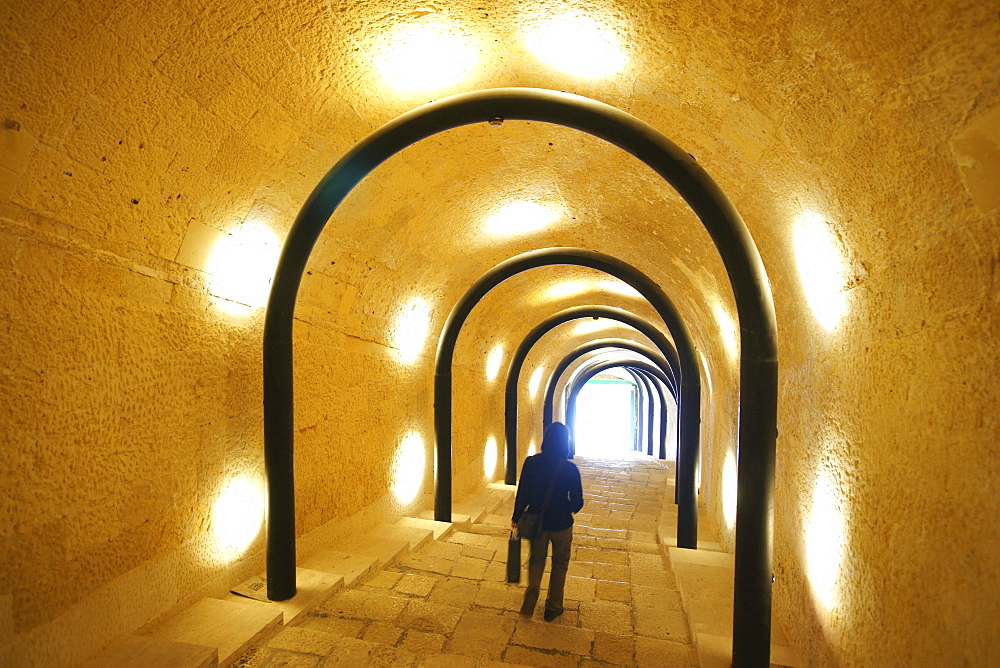 Tunnel at St James Cavalier Centre for Creativity, Valletta, Malta, Europe