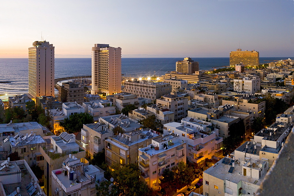 Tel Aviv Cityscape in the afterglow, Israel, Middle East