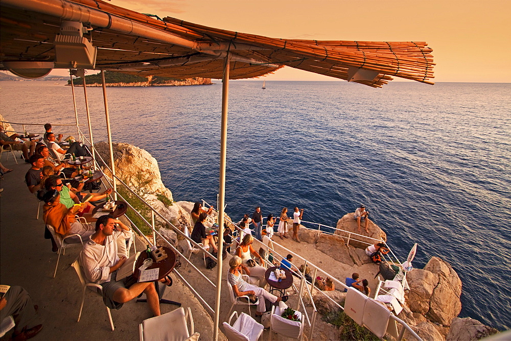 Sunset beach Bar, Buza Bar, Dubrovnik, Croatia