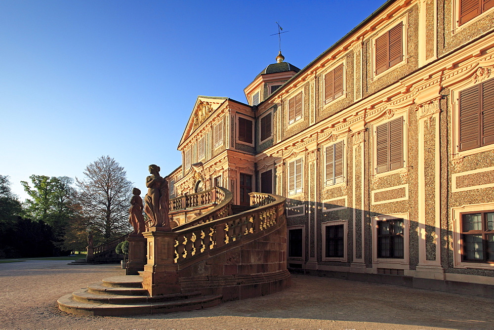 Stairway to Favorite palace, near Rastatt, Black Forest, Baden-Wuerttemberg, Germany