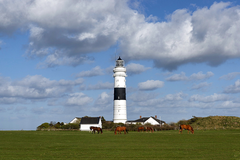 Red Cliff Lighthouse in Kampen, Sylt, Schleswig-Holstein, Germany