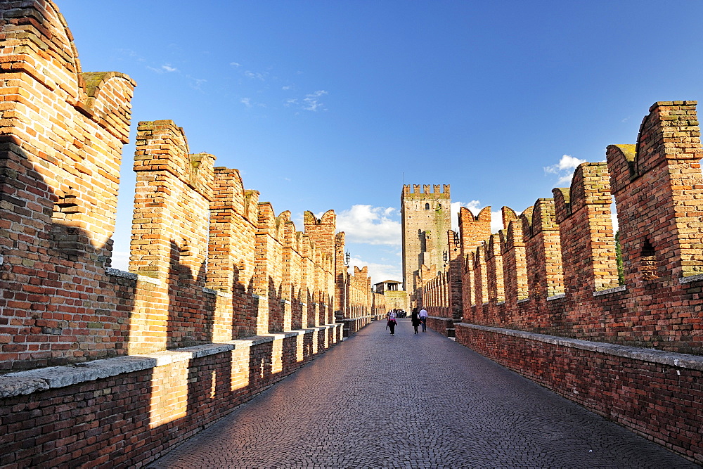 Scaligero bridge, UNESCO World Heritage Site, Verona, Venetia, Italy